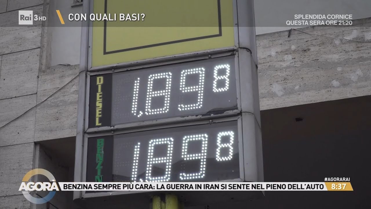 Benzina in aumento tra guerra e mercato petrolifero - Agorà 05/03/2026