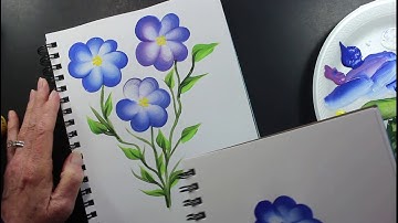 How to paint a TEAR DROP One Stroke Painting  -  Tutorial Video - Acrylics