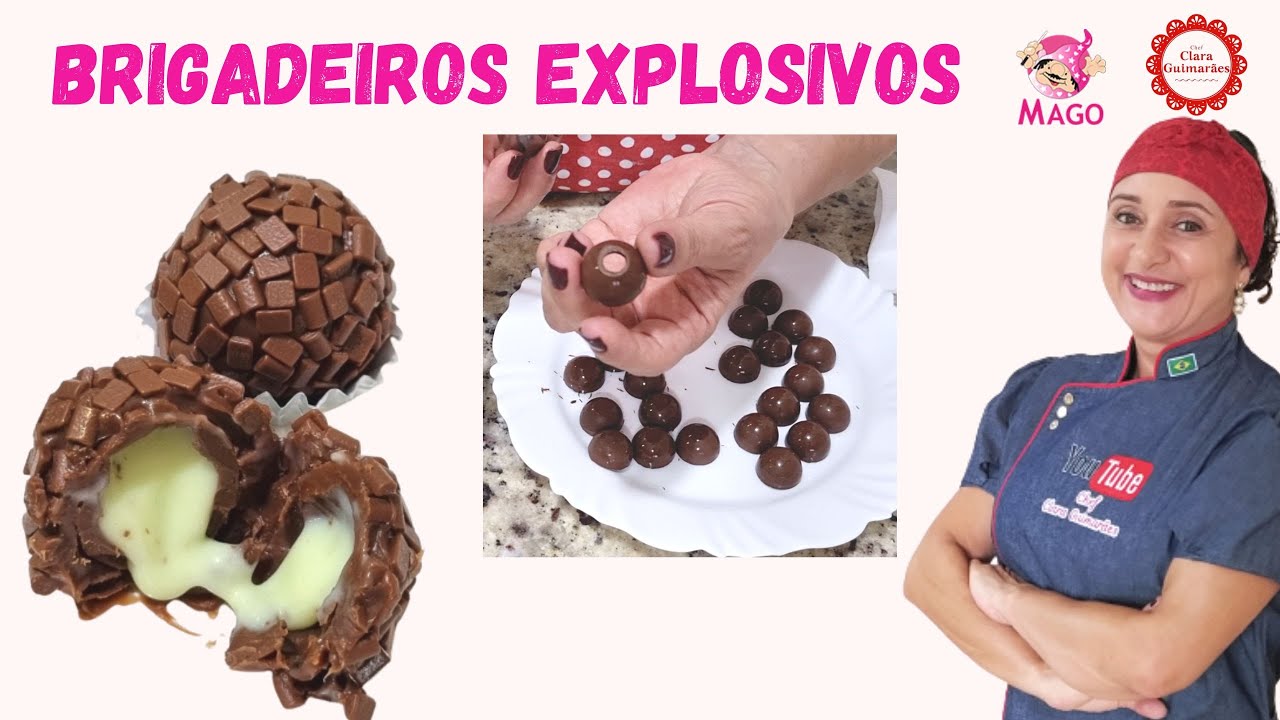 3 SABORES DE BRIGADEIROS EXPLOSIVOS COM ESFERAS CASEIRAS! FAÇA E VENDA (Aula Mago)