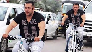 Salman Khan Cycling & Riding Bike On Mumbai Roads