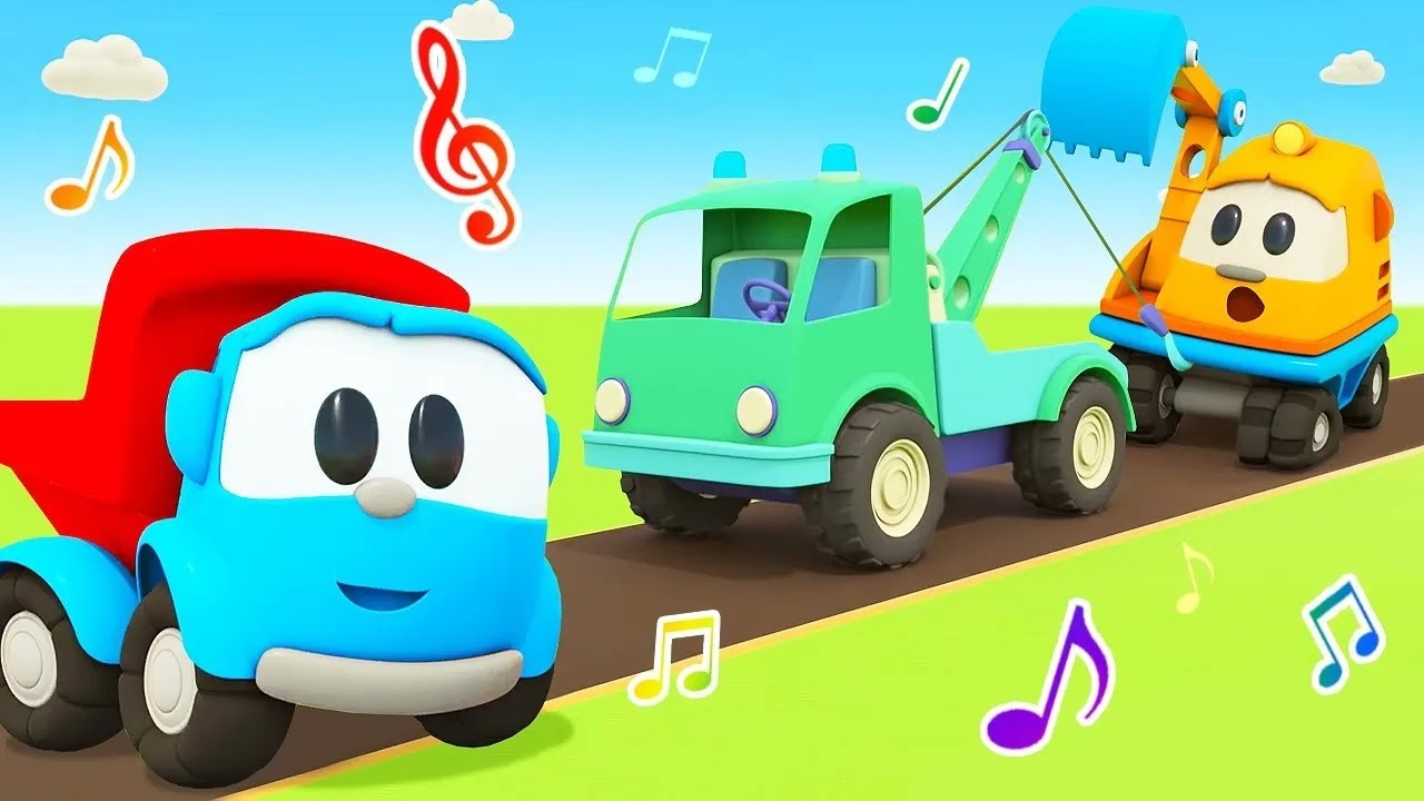 Sing with Leo! Car Cartoons for kids & Baby songs. The Tow Truck. Leo the  Truck & Street Vehicles 