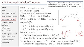 Math 441 - 4.5 Intermediate Value Theorem