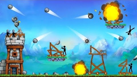 The Catapult king of Mining Epic Stickman Castle