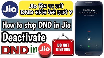 how to deactivate dnd in jio | how to stop dnd in jio | jio dnd deactivation