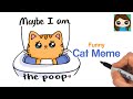 How to Draw Funny Cat Meme