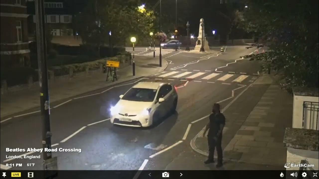Beatles Abbey Road Crossing Live Cam Night YouTube