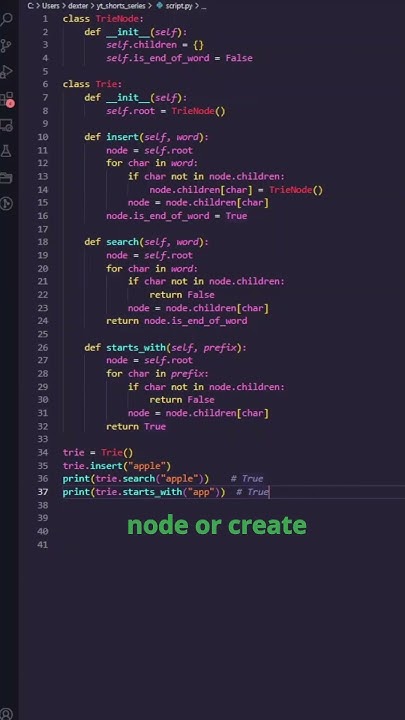 Python in 60 seconds: Create a Trie in Python for Fast Text Searches ...