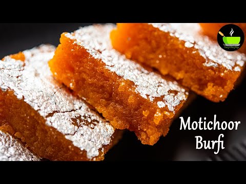 Motichoor Barfi Without Jhara   Moti Pak Recipe   Motichur Burfi   Diwali Sweets   Diwali Recipes