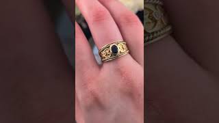 New Arrival: Chunky Vintage Sapphire Ring with Bold Metalwork