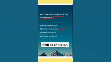 RRB TECHNICIAN MCQ QUESTIONS||MICROPROCESSOR
