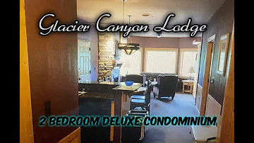 Glacier Canyon lodge at Wilderness resort 2 bedroom deluxe condominium room tour and review