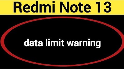 how to set data limit warning,Redmi Note 13 Pro 5G me data limit kaise set karen