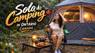 NATURE SOLO CAMPING GIRL IN BEAUTIFUL ONTARIO CANADA