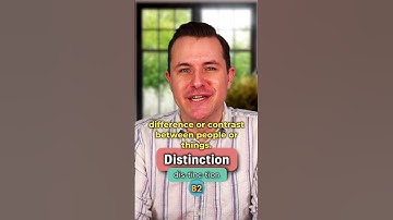 Distinction - Meaning, Pronunciation, Synonyms and an Example Sentence (English Word of the Day)