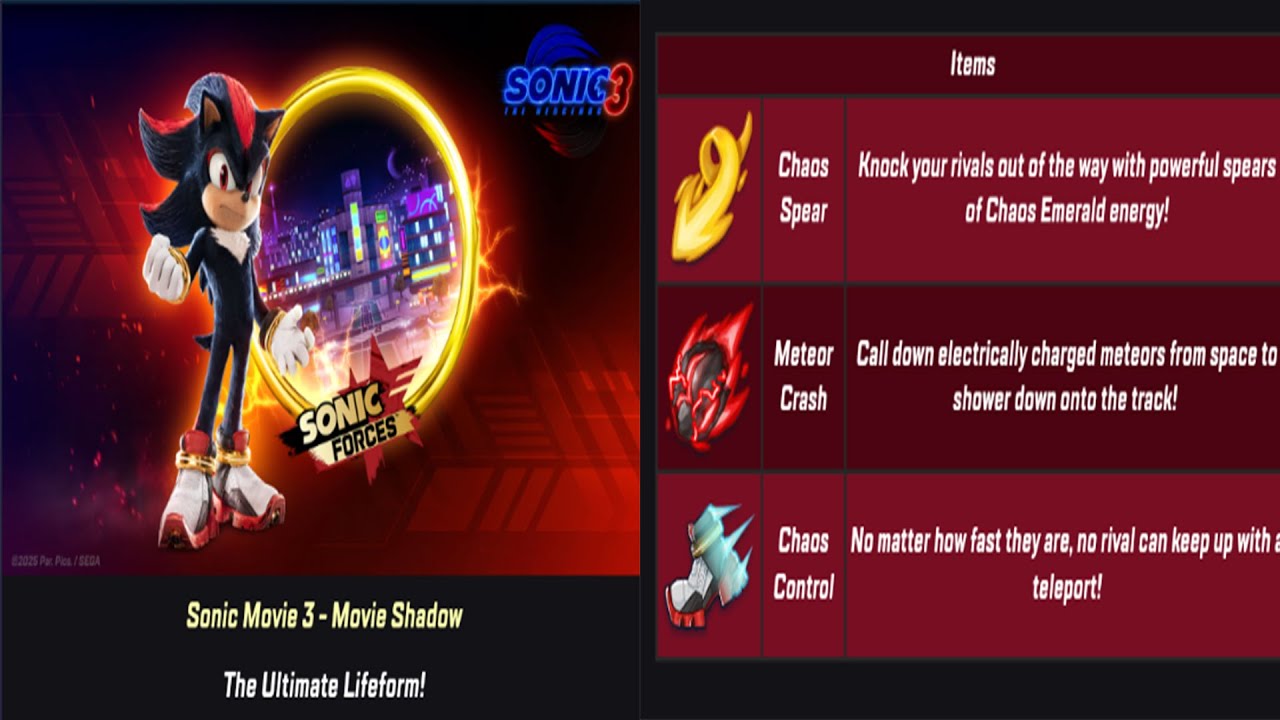 Sonic Forces Speed battle - Movie Shadow New Character Coming Soon - 3 ...