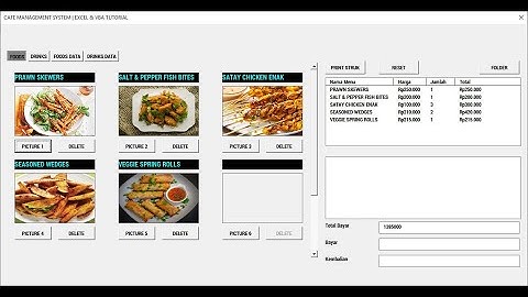 MEMBUAT APLIKASI CAFE MANAGEMENT SYSTEM   PART 1 | EXCEL & VBA TUTORIAL
