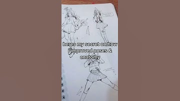 how to improve your drawing anatomy and poses #shorts