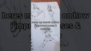 how to improve your drawing anatomy and poses #shorts