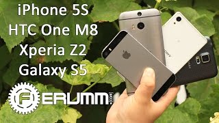 картинка: Apple iPhone 5S VS Samsung Galaxy S5 VS Sony Xperia Z2 VS HTC One M8: битва титанов от FERUMM.COM