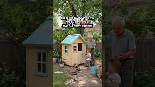 Сделал небольшой домик для внучка!! как Вам? #дедушка #внук #shorts