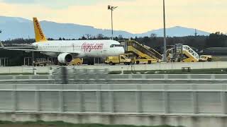 Flypegasus Airbus A320Neo Parked At Graz Airport