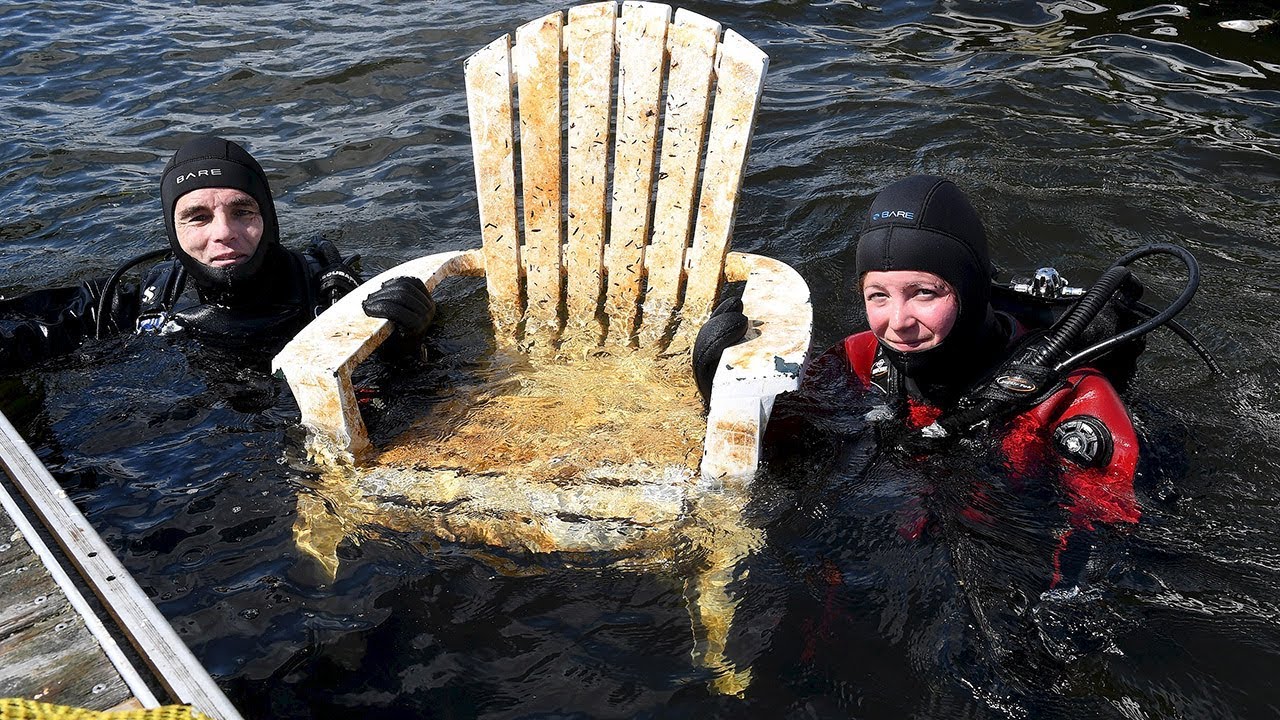 Étonnante pêche aux déchets au lac SaintJoseph YouTube
