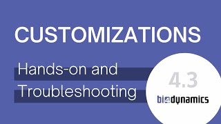 4.3 - Customizations Hands on and Troubleshooting