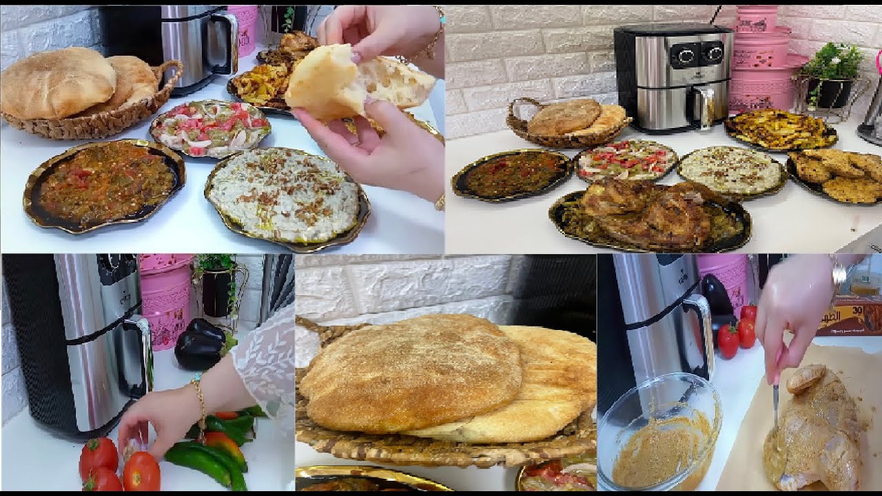 استخدامات واستعمالات المقلاة الهوائية.قلي.شوي.خبز.تسخين.يعني اربعة في واحد💪وحد الخبز فيه😋خبز مفشش👌🥖🍞