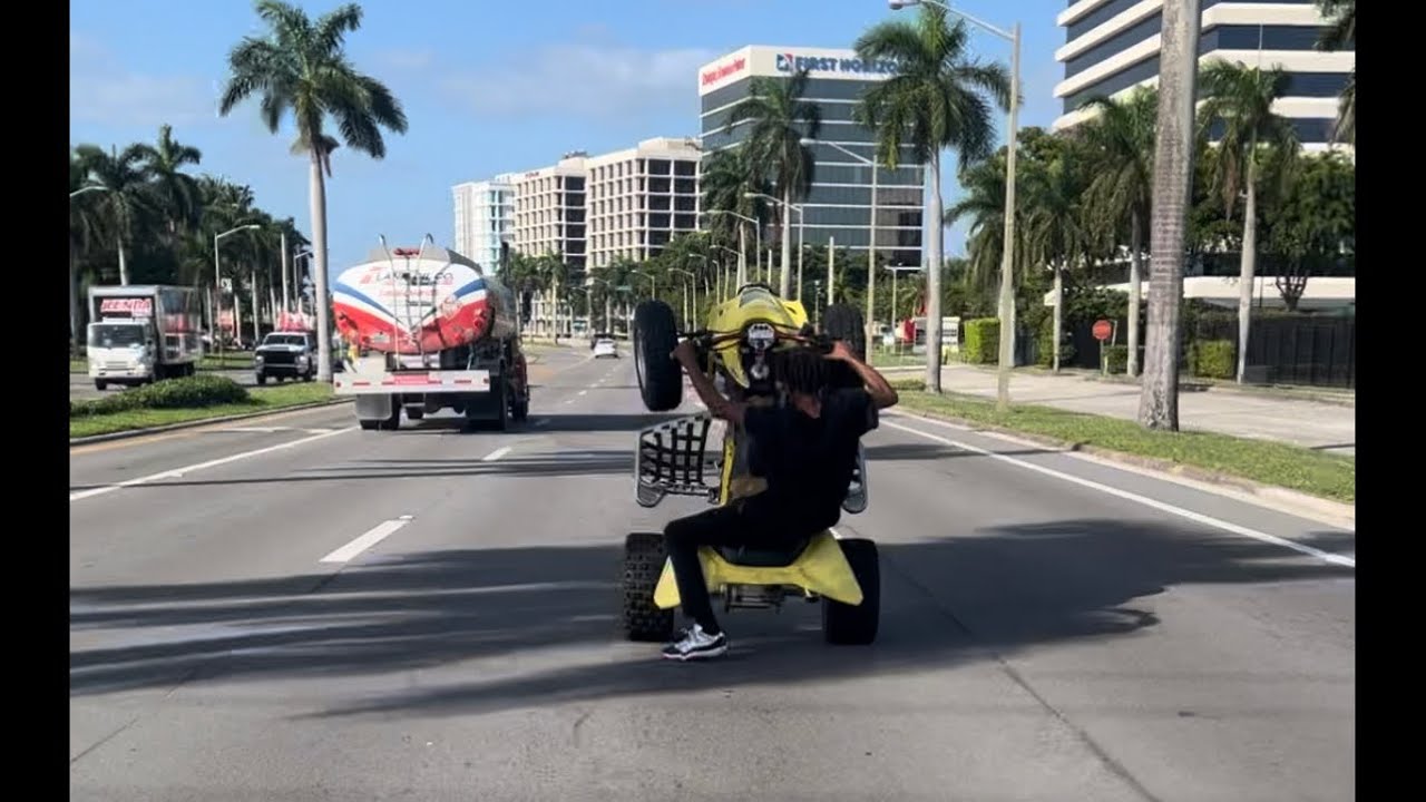 Ltz400 wheelie/how to wheelie a atv miami florida skill prorider 
