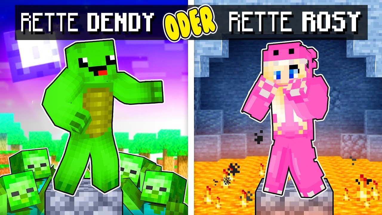 RETTE DENDY oder ROSY in MINECRAFT! - YouTube