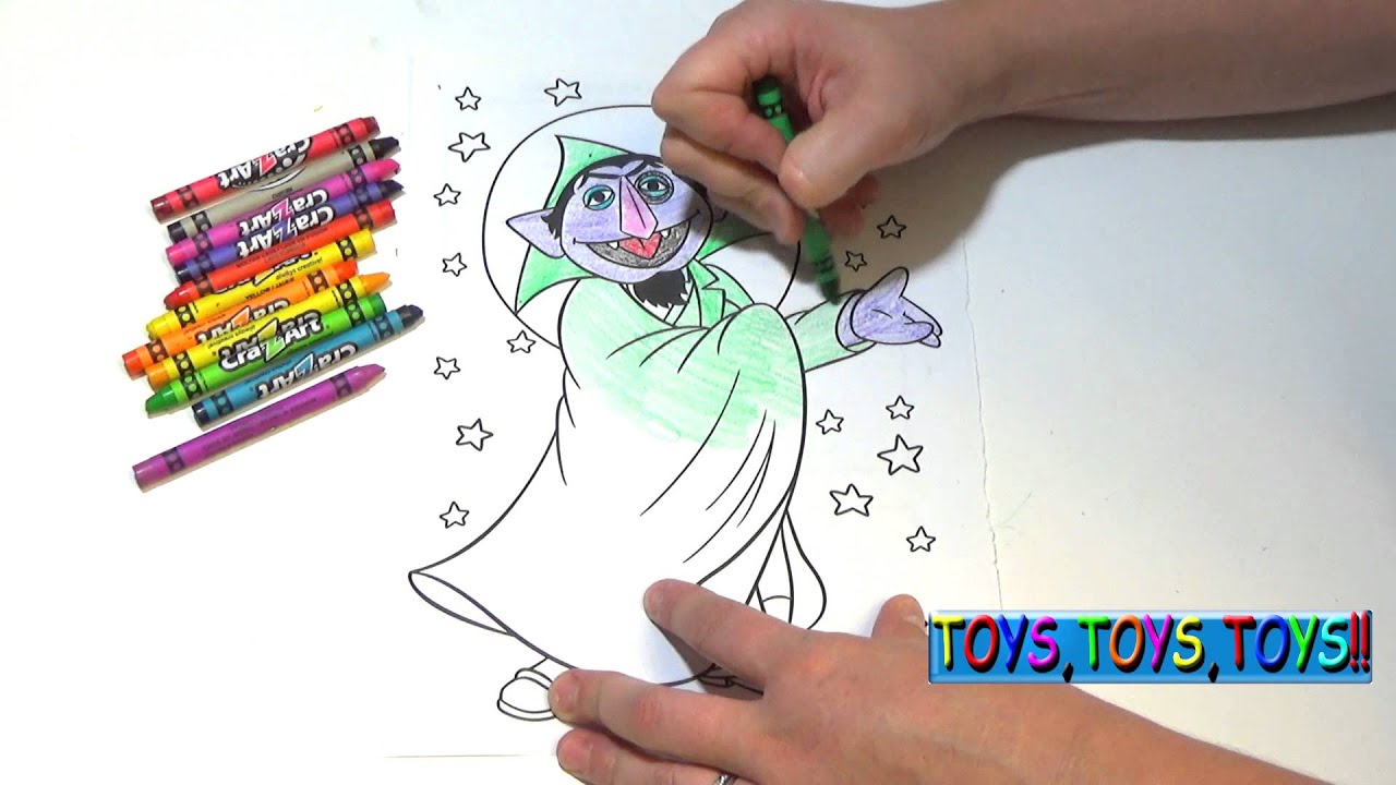 Download Sesame Street - Coloring Book The Count!!!! Crayons Kids Fun and Learning - YouTube