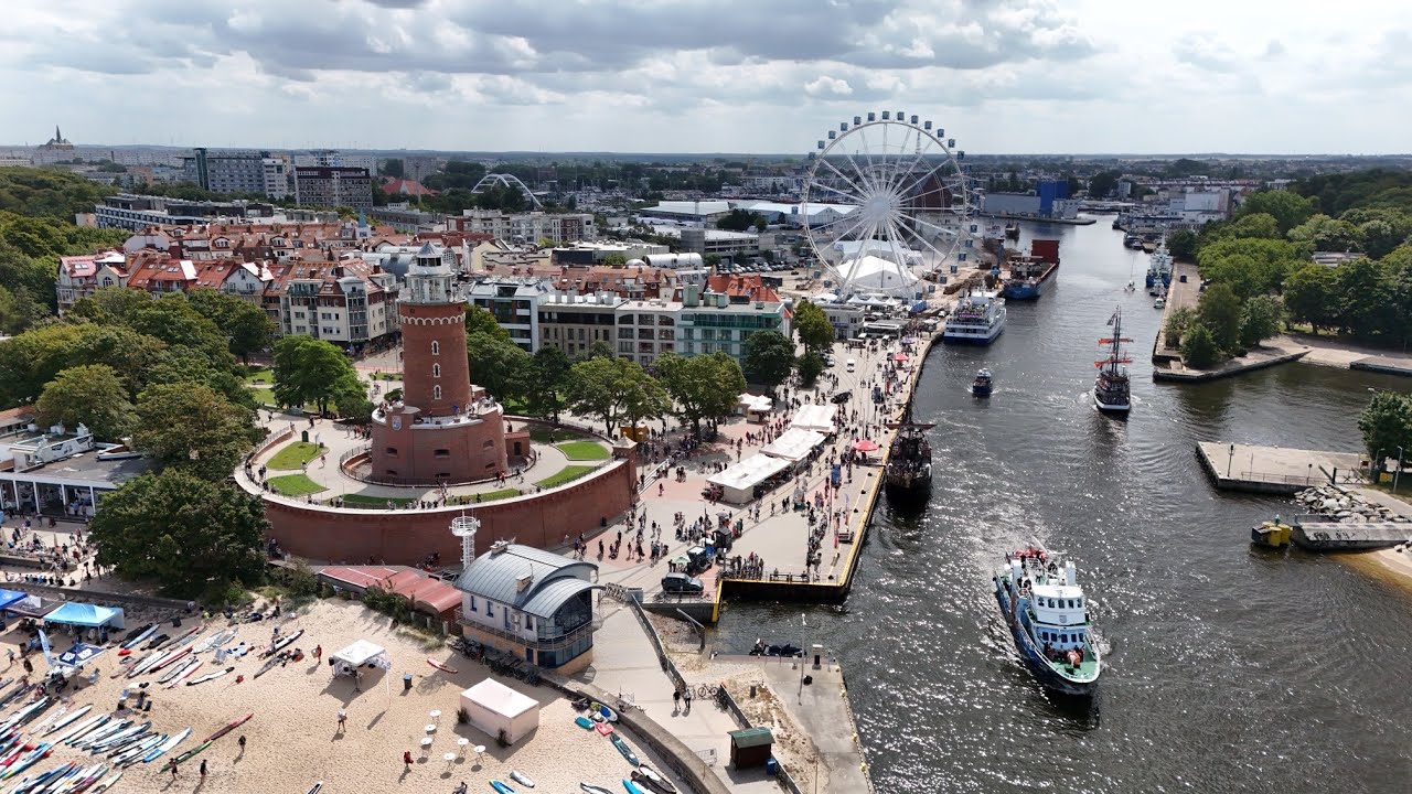 Kołobrzeg Port | Summer Drone Footage [4K]