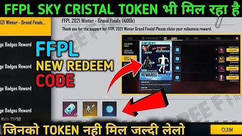 Sky Crystal Token🤯 Redeem Code Free Fire | Redeem code of  Sky Crystal Token Free Fire | Redeem code