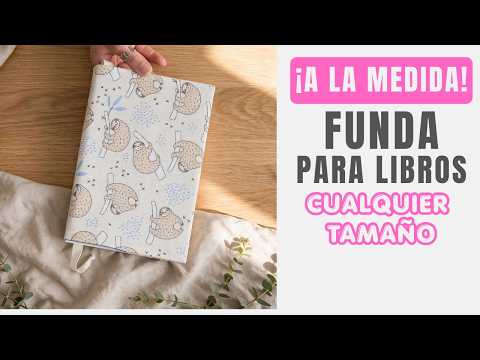 It Fits ALL Sizes! 🧵 Step-by-Step Adjustable Fabric Book Cover 📖