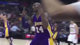 Kobe Bryant 3 vs Hawks court side seat view, miss you Kobe! Mamba Forever!