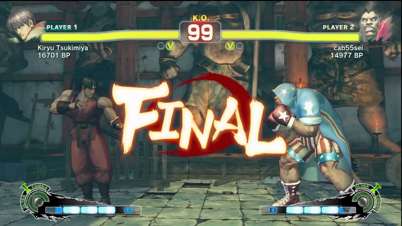 SSF4: Kiryu Tsukimiya (Guy) VS cab55sei (Boxer)