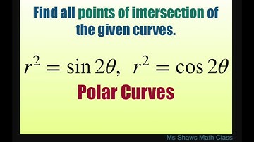 Find all points of intersection of polar curves r^2 = sin 2 theta and r^2 = cos 2 theta