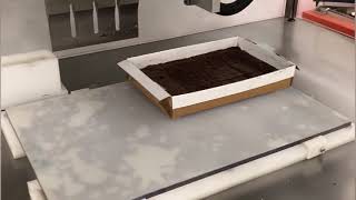 201711092 UFM4000 Cheersonic ultrasonic cutting machine Brownie cut in the tray