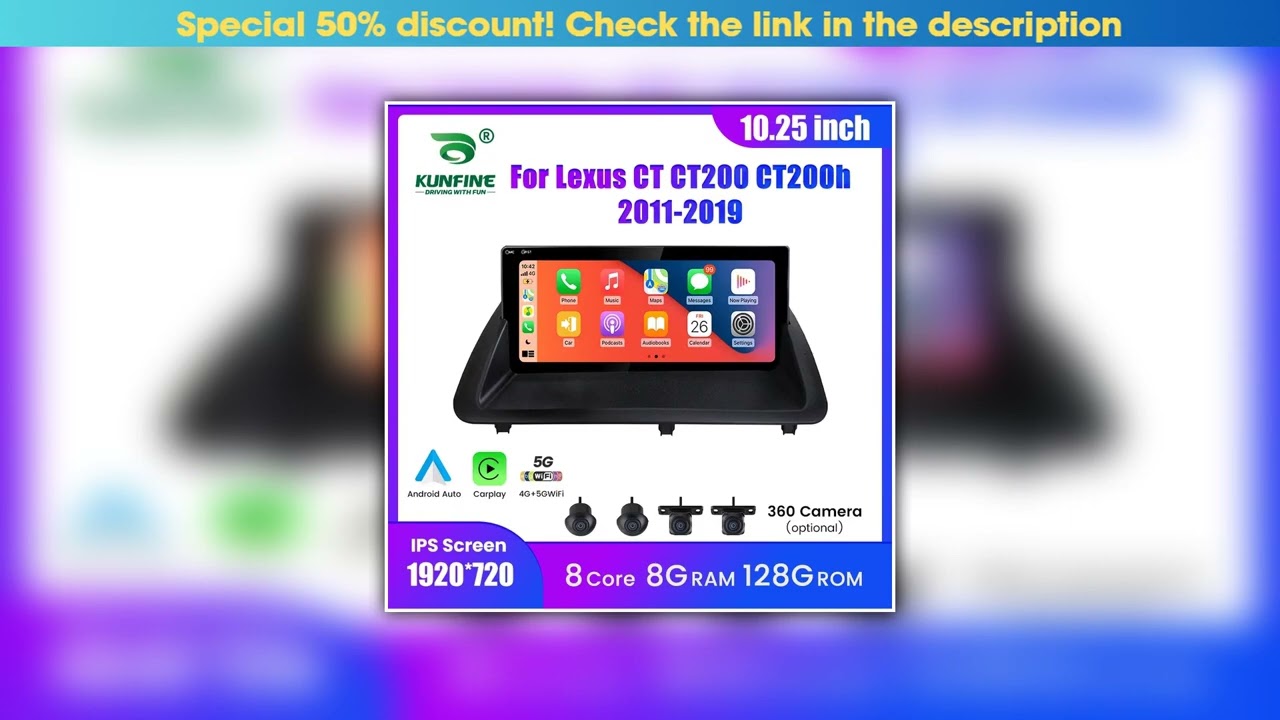 First Look 10.25" Android Car Radio For Lexus CT CT200 CT200h 2011-2019 GPS Navigation Multimedia P