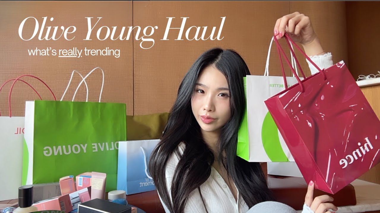 Huge K-Beauty Haul 🎀 | viral olive young skincare + makeup