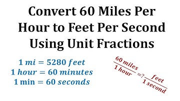 Ex:  Convert Mile Per Hour to Feet Per Second