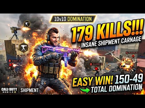 KILLS on Shipment! 🤯 Scorestreak SPAM in CODM 10v10 Domination!