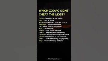 Which Zodiac Sign Cheat the Most? #zodiac #zodiacsigns #astrology #astrologysigns #horoscope #tarot