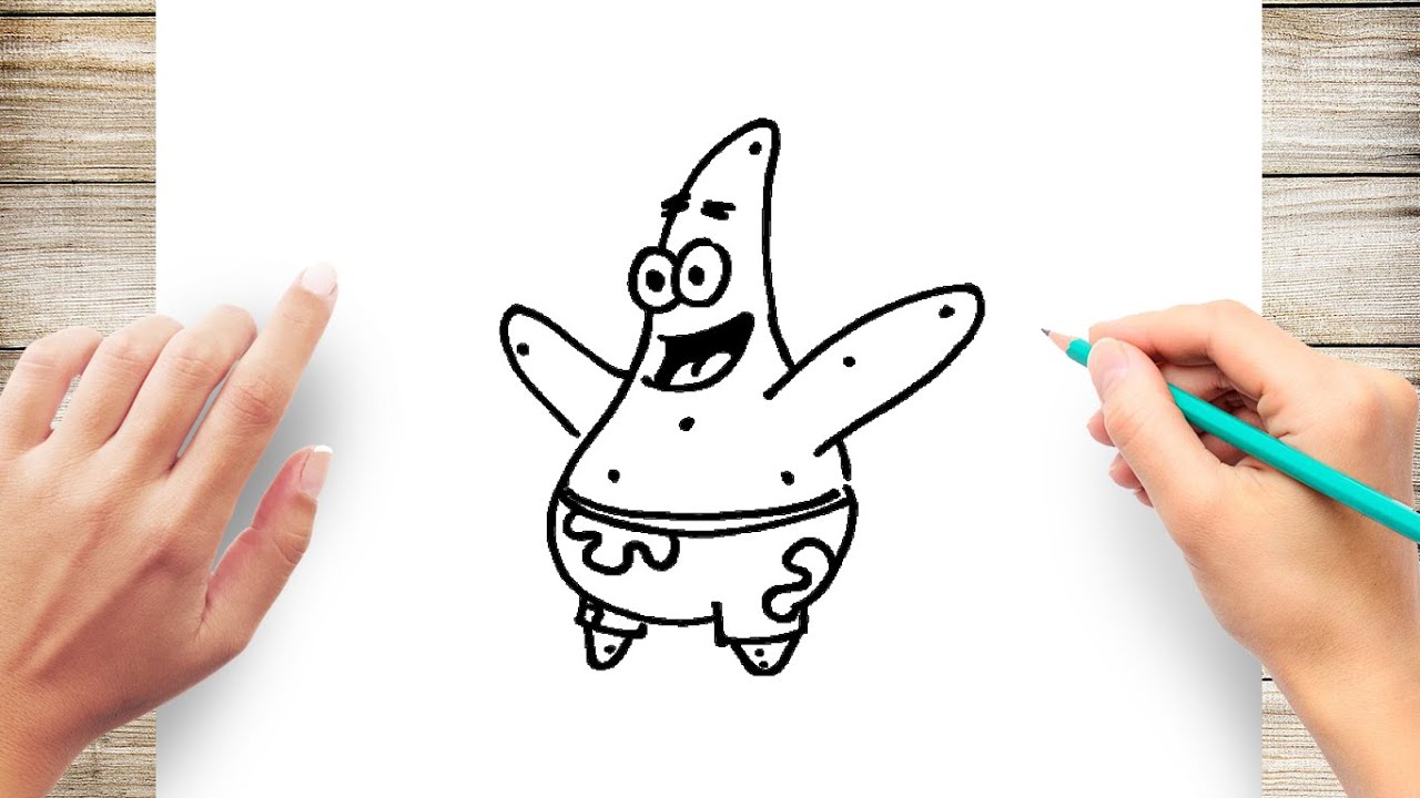 How to Draw Patrick Step by Step - YouTube