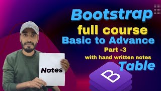 Bootstrap full course in hindi | Day-3 | Table in Bootstrap | Bootstrap basic to advance