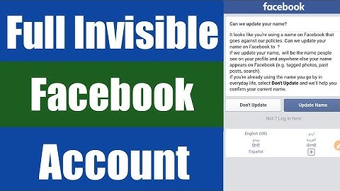 How to Create Full Invisible Facebook Id | Invisible fb id kaise banaye 2020