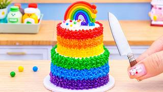 Mini Rainbow Buttercream Cake Recipe With Chocolate Stunning Mini Cake Decorating and DIY