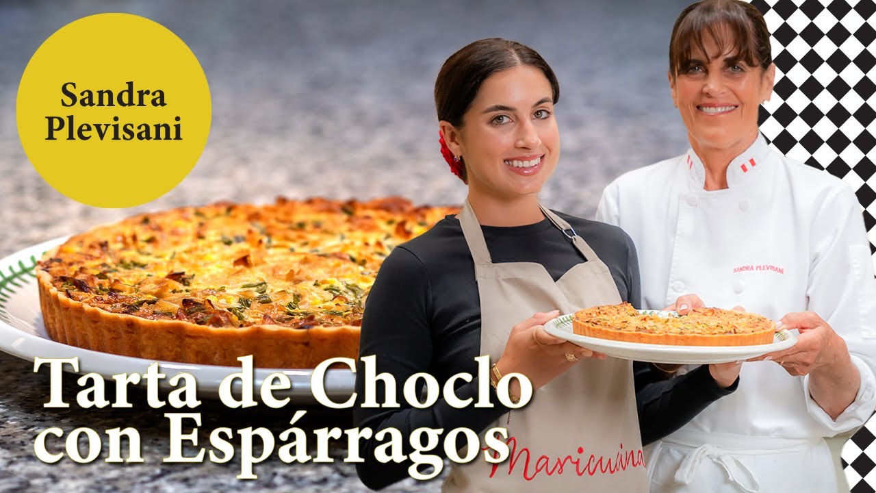 Tarta de choclo, poro y espárragos | Sandra Plevisani