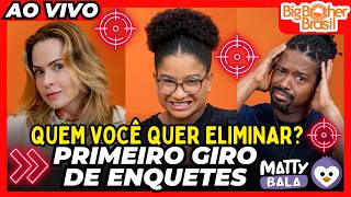 🚨 PRIMEIRO GIRO DE ENQUETES ENTRE ANA PAULA,  MILENA e BONECO // PAREDÃO ao vivo BBB 26 #bbb #BBB26