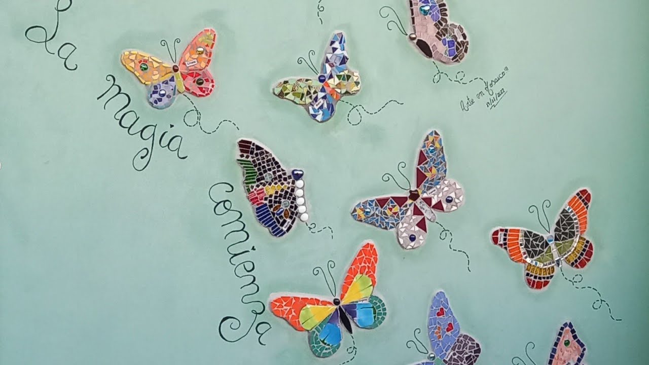 MARIPOSAS (Mosaiquismo sobre malla)